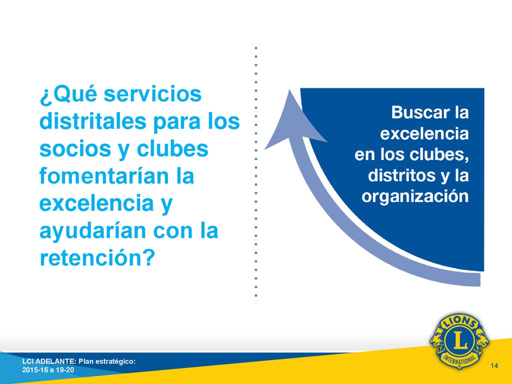 ¿Qué servicios distritales para los socios y clubes fomentarían la excelencia y ayudarían con la retención