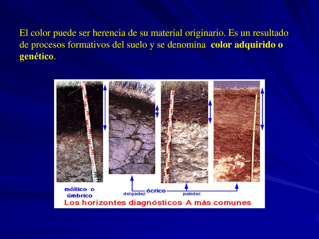 El color puede ser herencia de su material originario