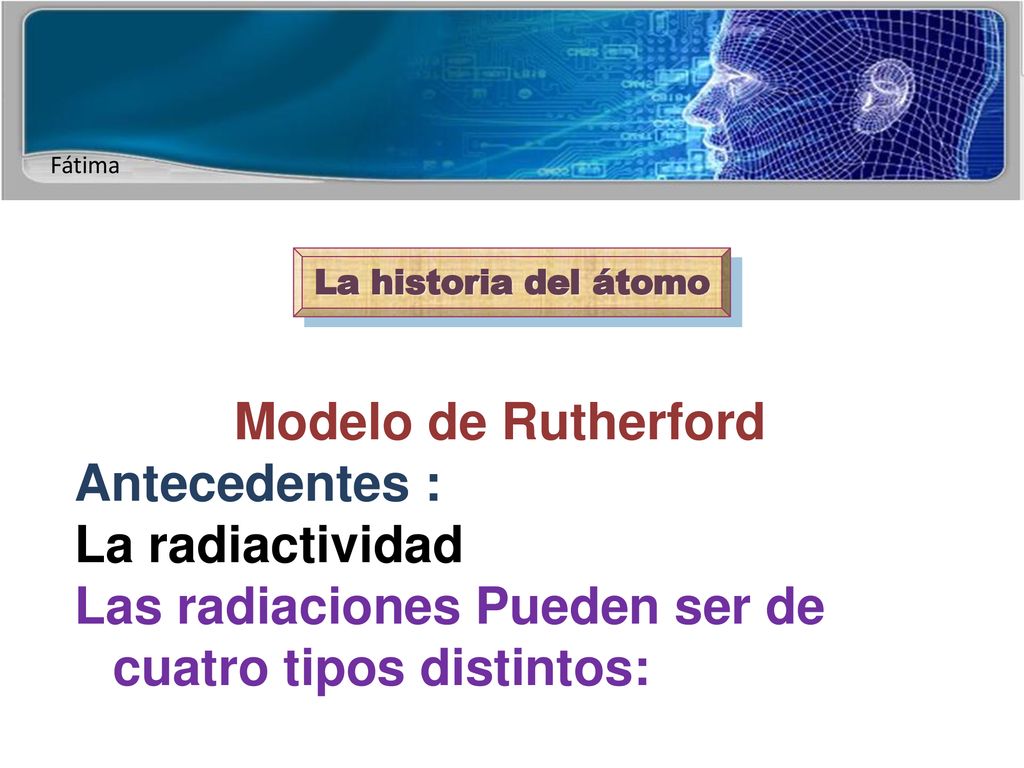 Las radiaciones Pueden ser de cuatro tipos distintos: