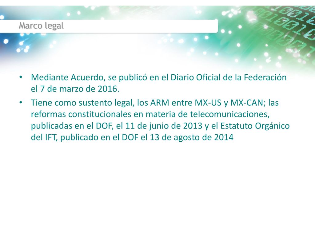 Marco legal Mediante Acuerdo, se publicó en el Diario Oficial de la Federación el 7 de marzo de