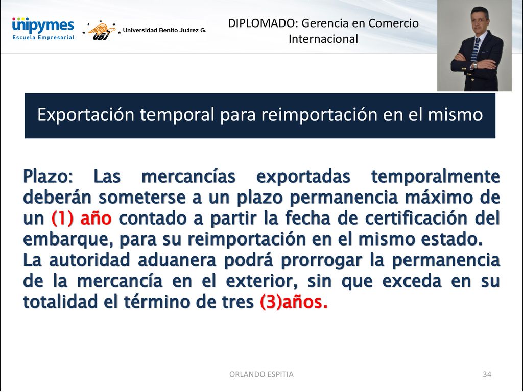 Exportación temporal para reimportación en el mismo