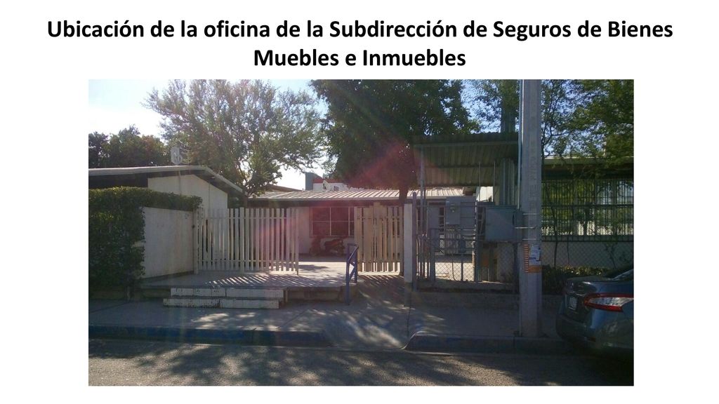 Ubicación de la oficina de la Subdirección de Seguros de Bienes Muebles e Inmuebles