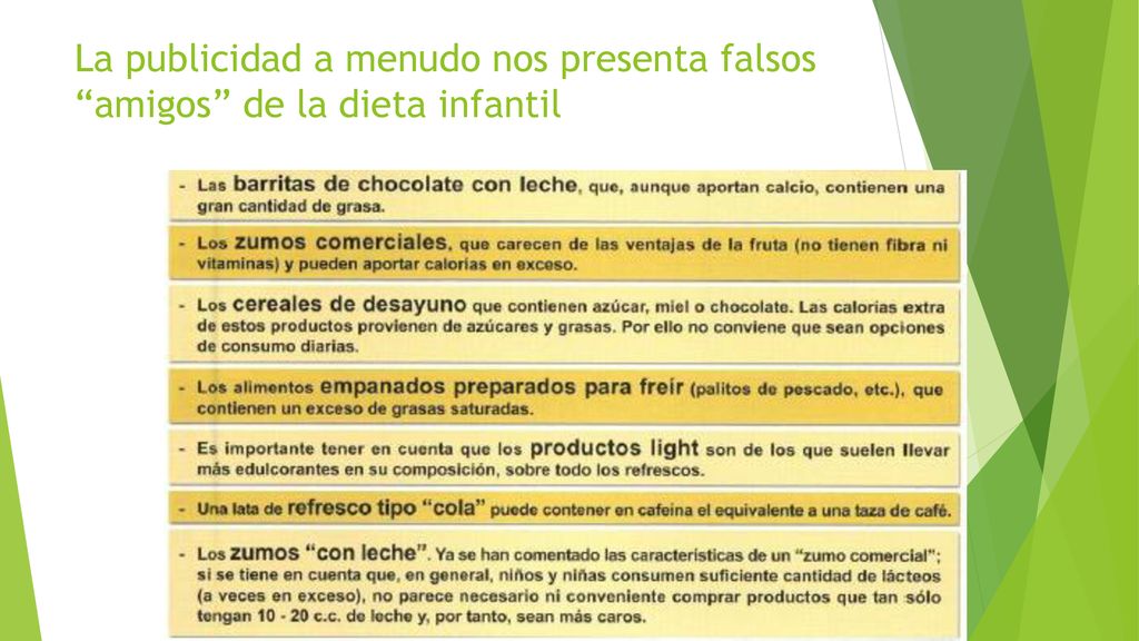 La publicidad a menudo nos presenta falsos amigos de la dieta infantil