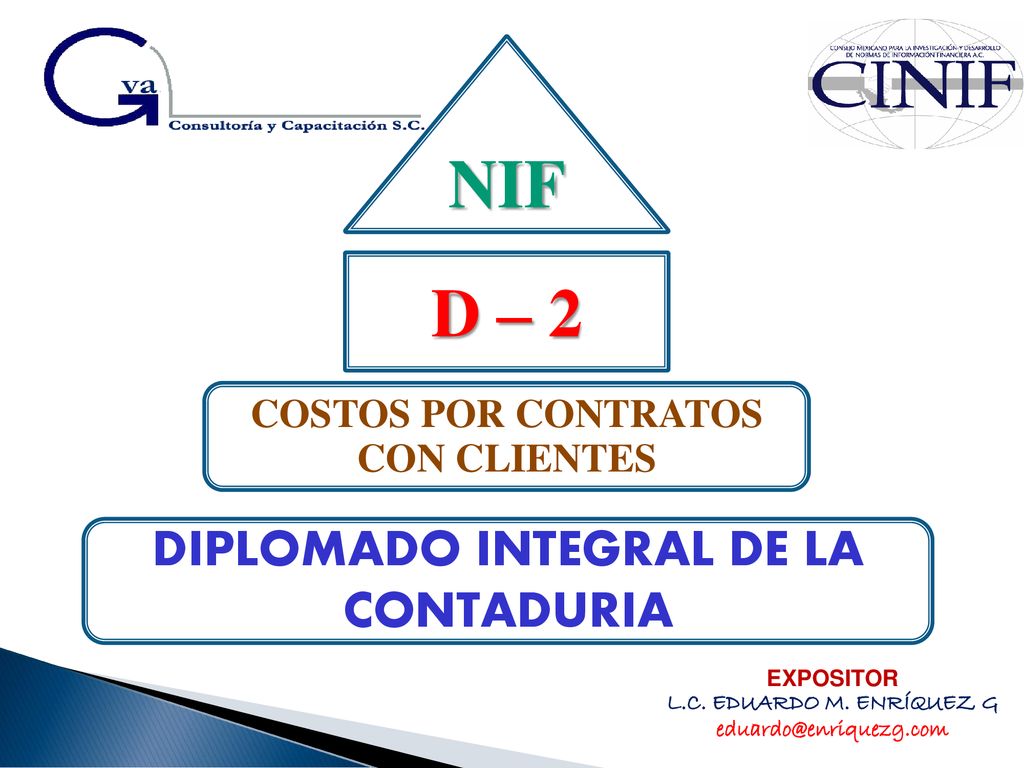 COSTOS POR CONTRATOS CON CLIENTES DIPLOMADO INTEGRAL DE LA CONTADURIA
