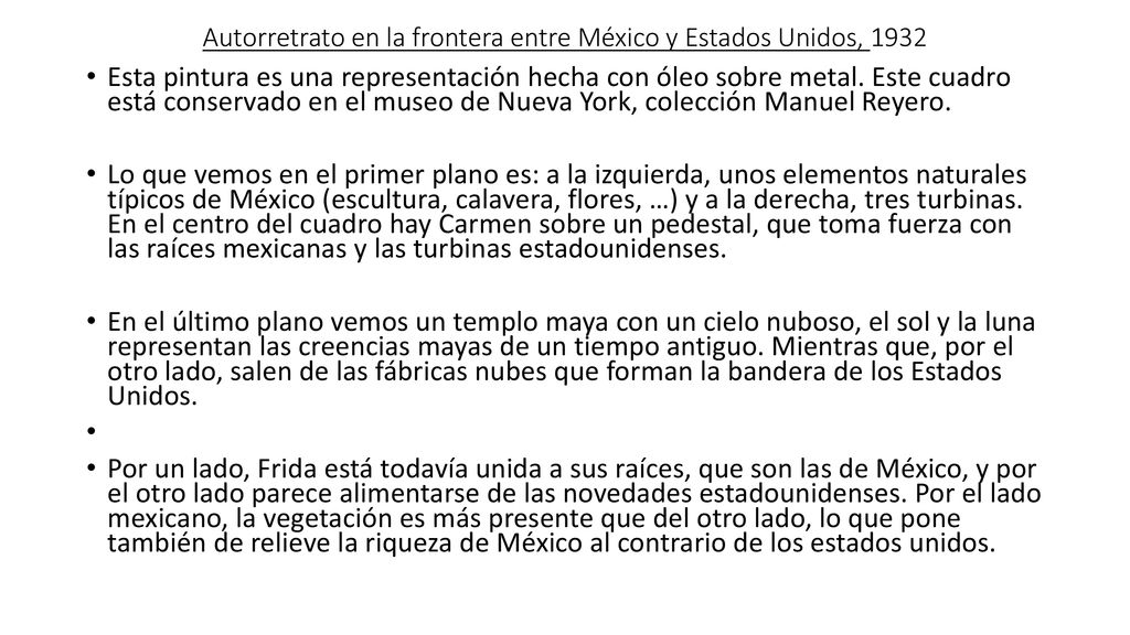 Autorretrato en la frontera entre México y Estados Unidos, 1932