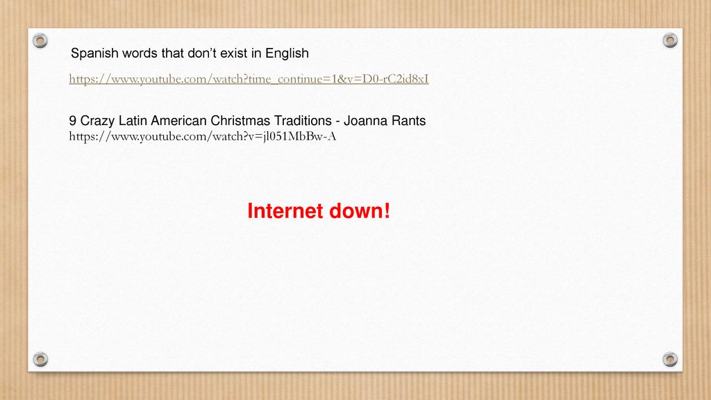 Internet down! Spanish words that don’t exist in English