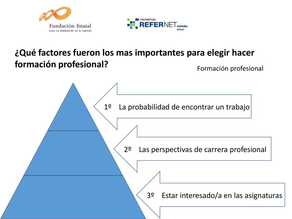 ¿Qué factores fueron los mas importantes para elegir hacer formación profesional