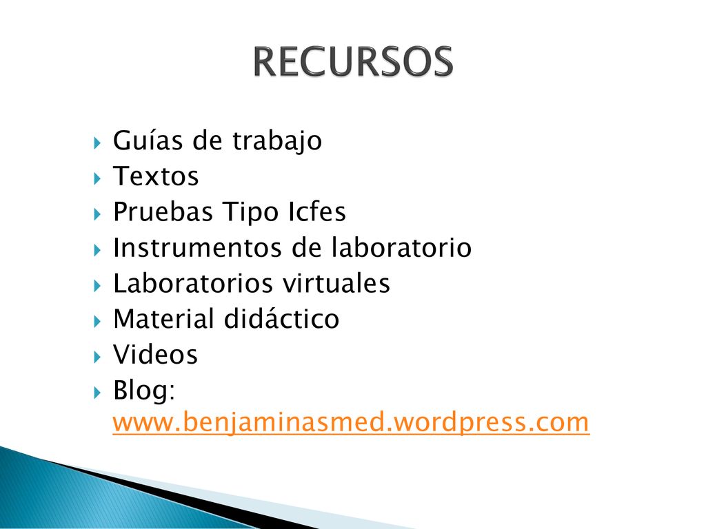 RECURSOS Guías de trabajo Textos Pruebas Tipo Icfes