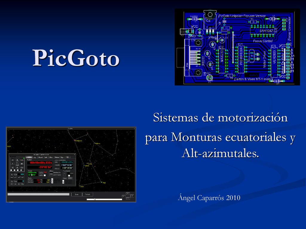 Sistemas de motorización para Monturas ecuatoriales y Alt-azimutales.