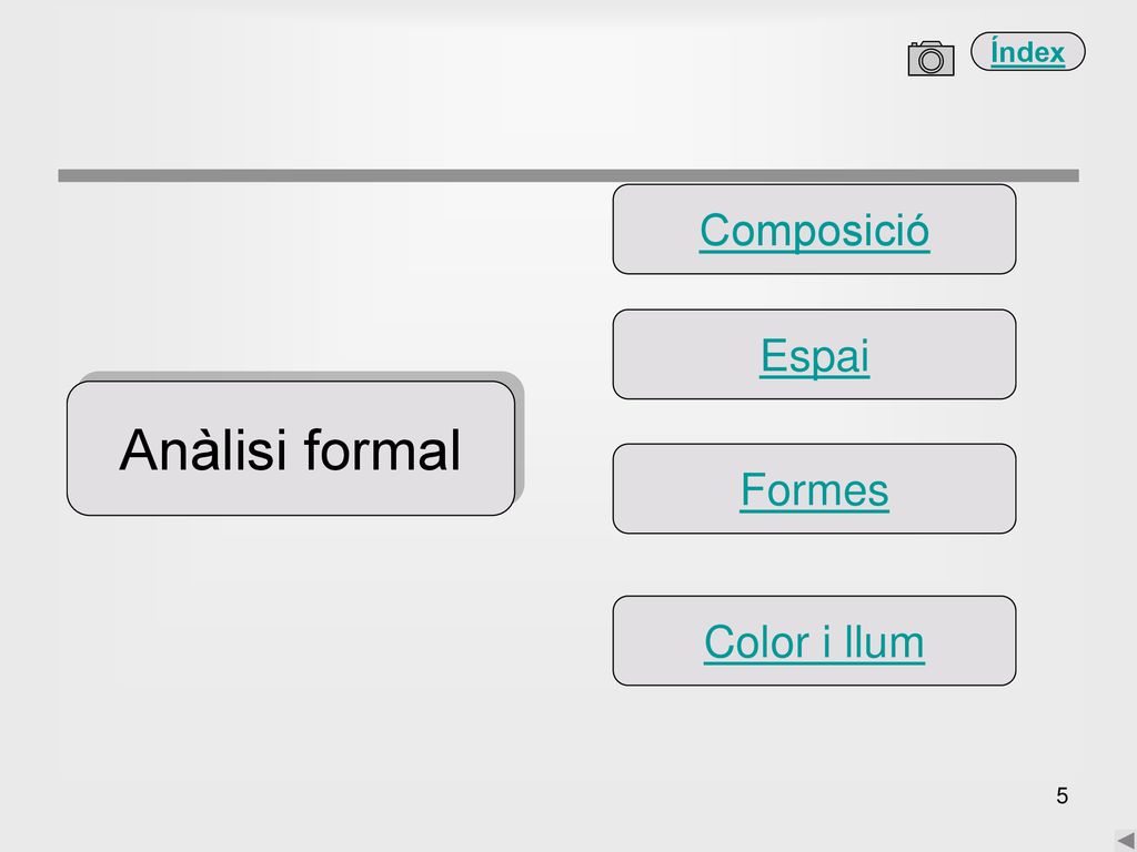 Composició Espai Anàlisi formal Formes Color i llum