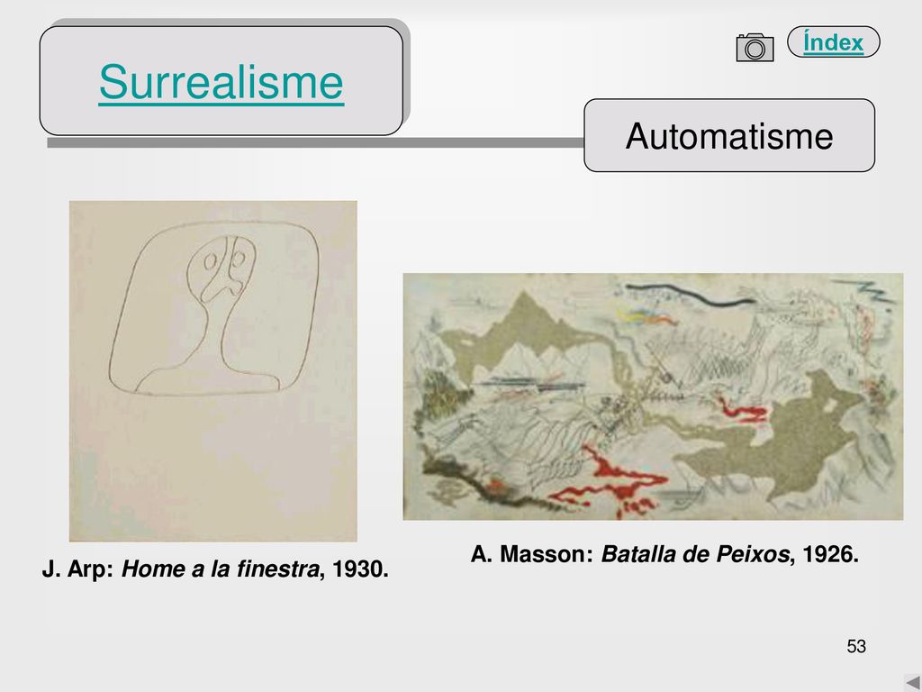 Surrealisme Automatisme A. Masson: Batalla de Peixos, 1926.