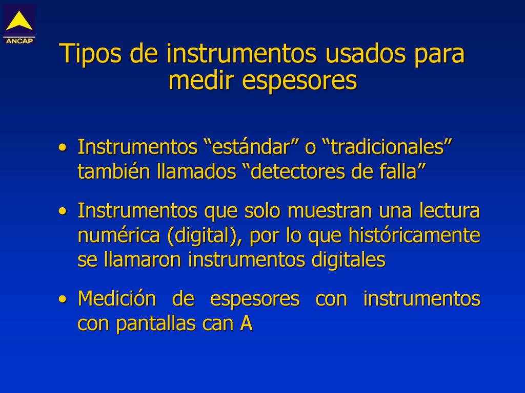 Tipos de instrumentos usados para medir espesores