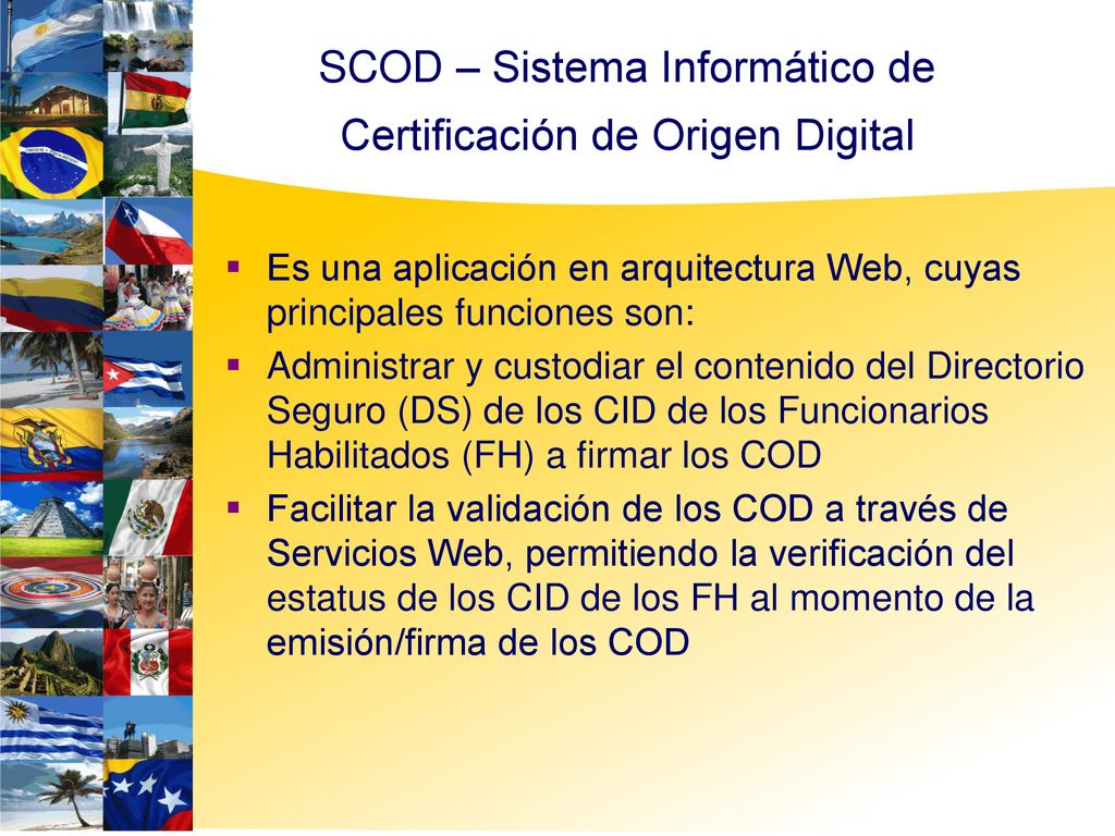 SCOD – Sistema Informático de Certificación de Origen Digital