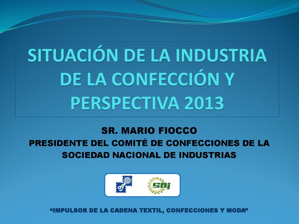 SITUACIÓN DE LA INDUSTRIA DE LA CONFECCIÓN Y PERSPECTIVA 2013