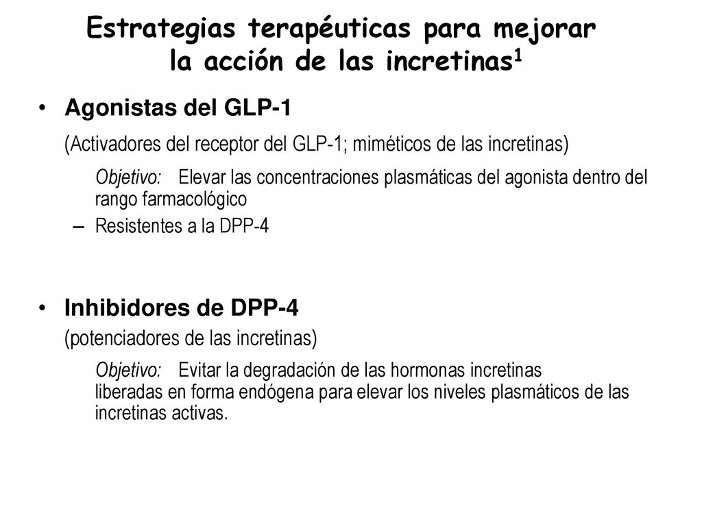 Estrategias terapéuticas para mejorar la acción de las incretinas1