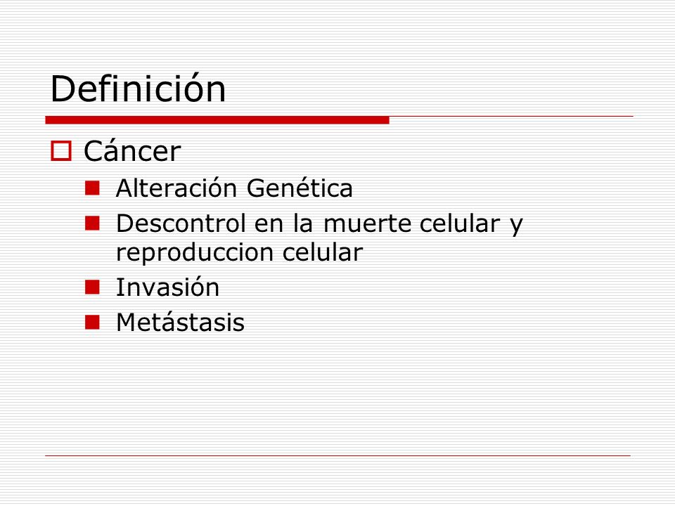 Definición Cáncer Alteración Genética