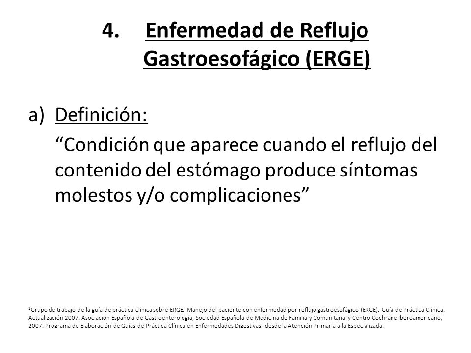 Enfermedad de Reflujo Gastroesofágico (ERGE)