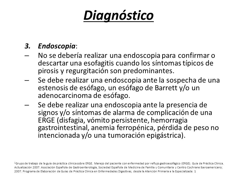 Diagnóstico Endoscopia: