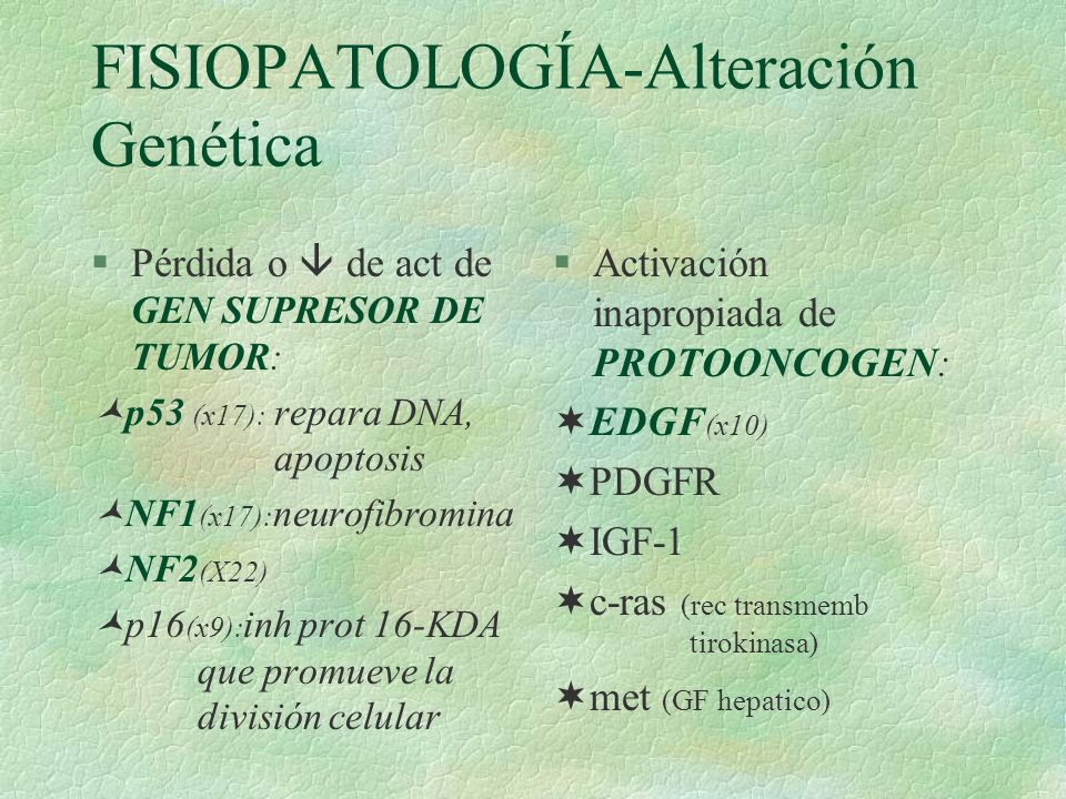 FISIOPATOLOGÍA-Alteración Genética