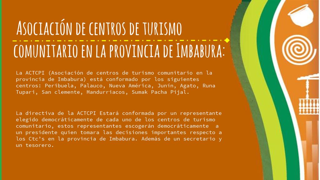 Asociación de centros de turismo comunitario en la provincia de Imbabura: