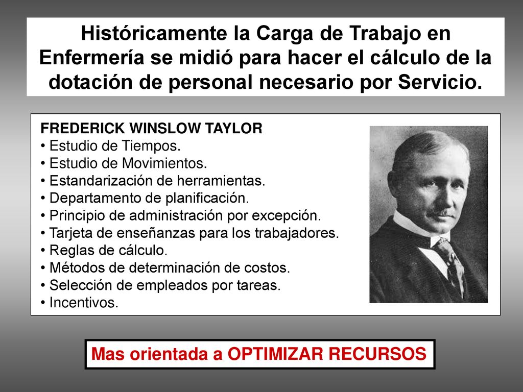 Históricamente la Carga de Trabajo en Enfermería se midió para hacer el cálculo de la dotación de personal necesario por Servicio.