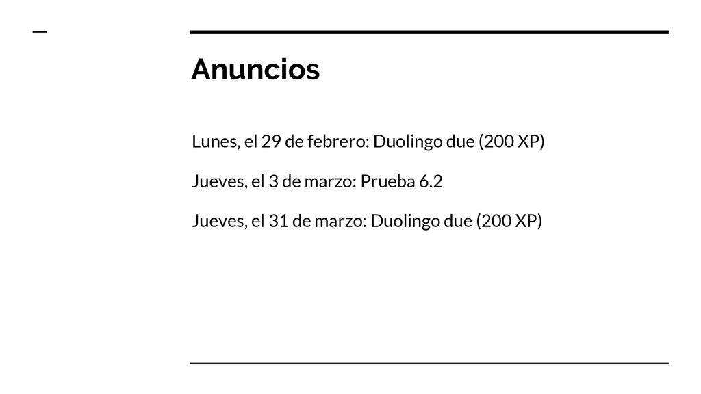Anuncios Lunes, el 29 de febrero: Duolingo due (200 XP)