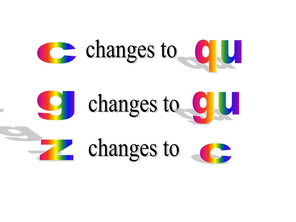 changes to qu c g z gu changes to changes to c