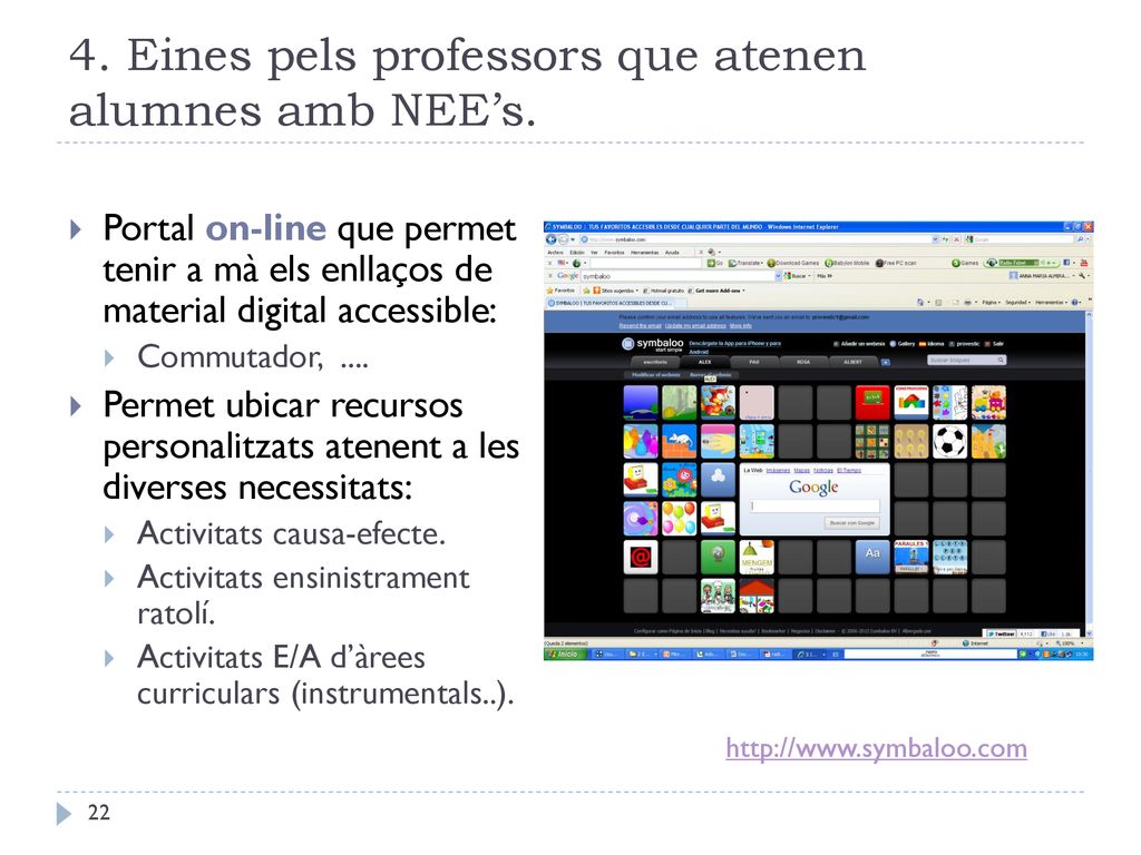 4. Eines pels professors que atenen alumnes amb NEE’s.