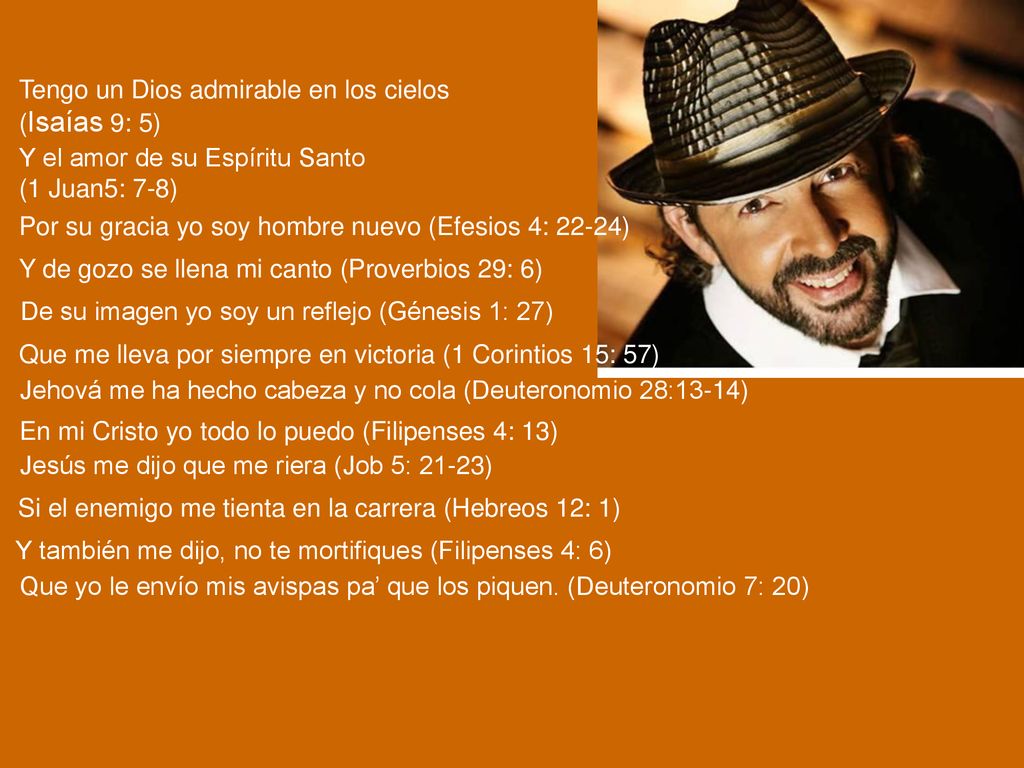 Tengo un Dios admirable en los cielos (Isaías 9: 5)