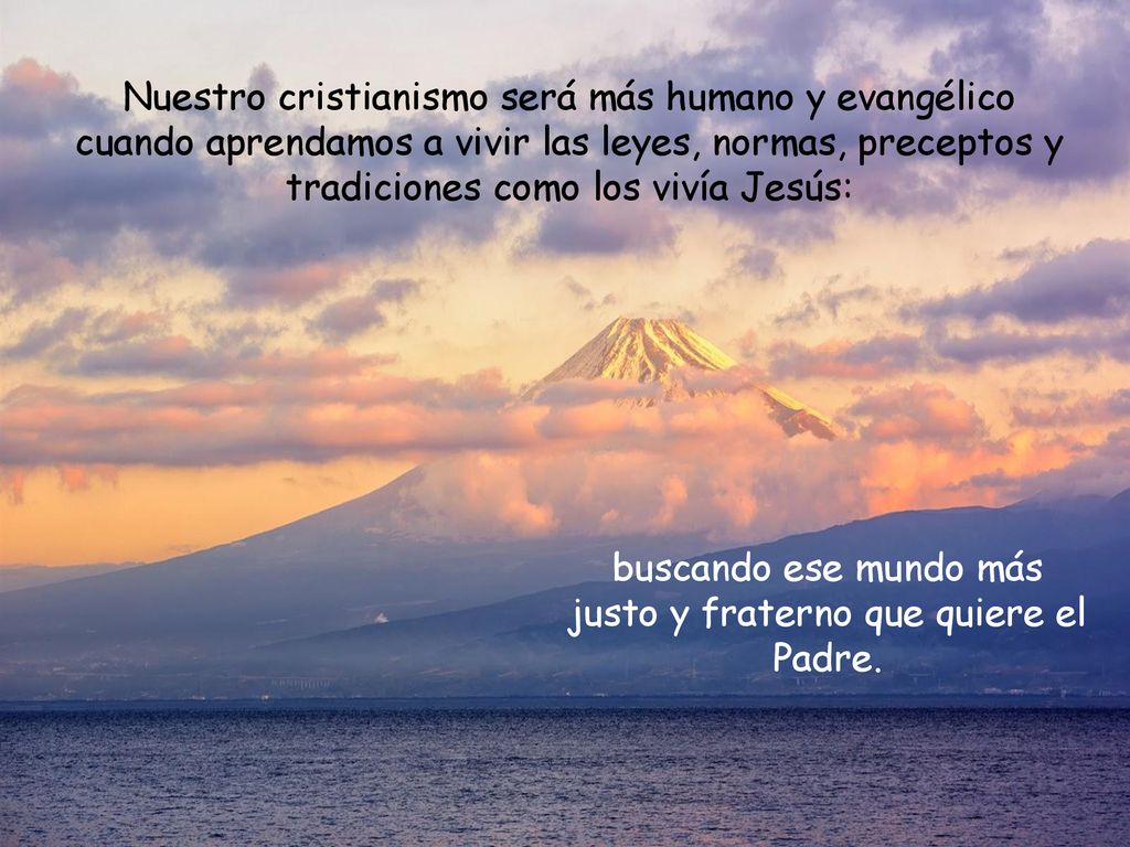 buscando ese mundo más justo y fraterno que quiere el Padre.