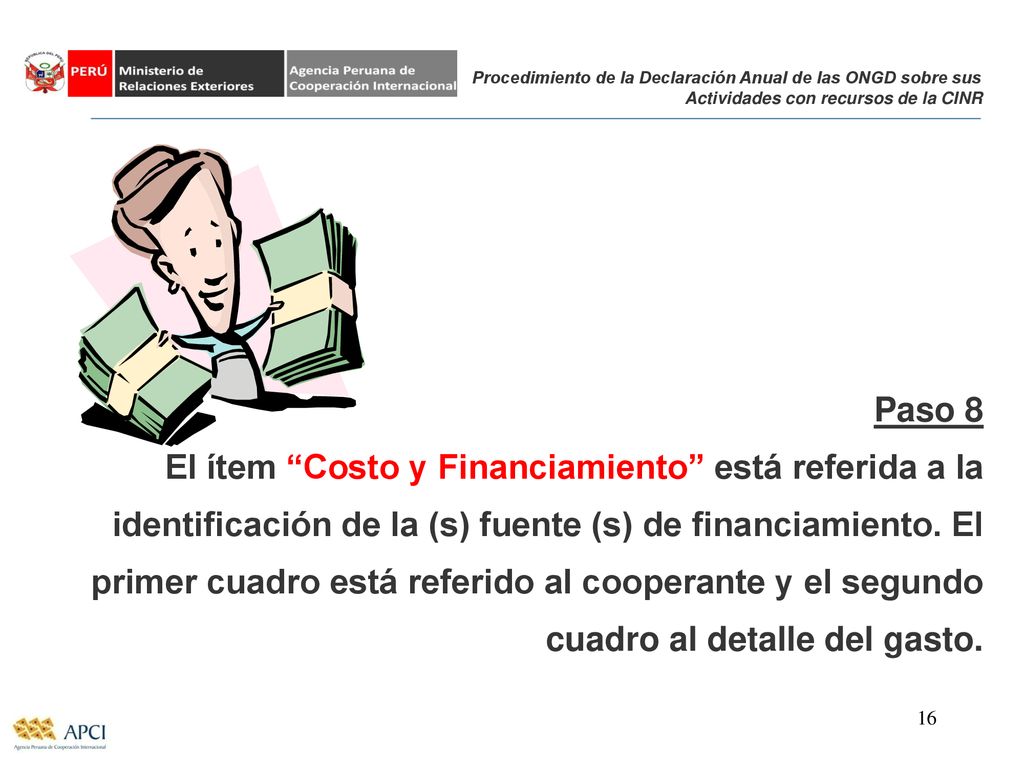 Procedimiento de la Declaración Anual de las ONGD sobre sus