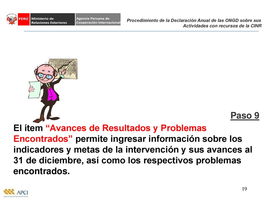 Procedimiento de la Declaración Anual de las ONGD sobre sus