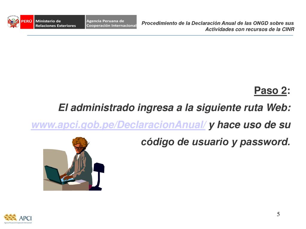 Procedimiento de la Declaración Anual de las ONGD sobre sus