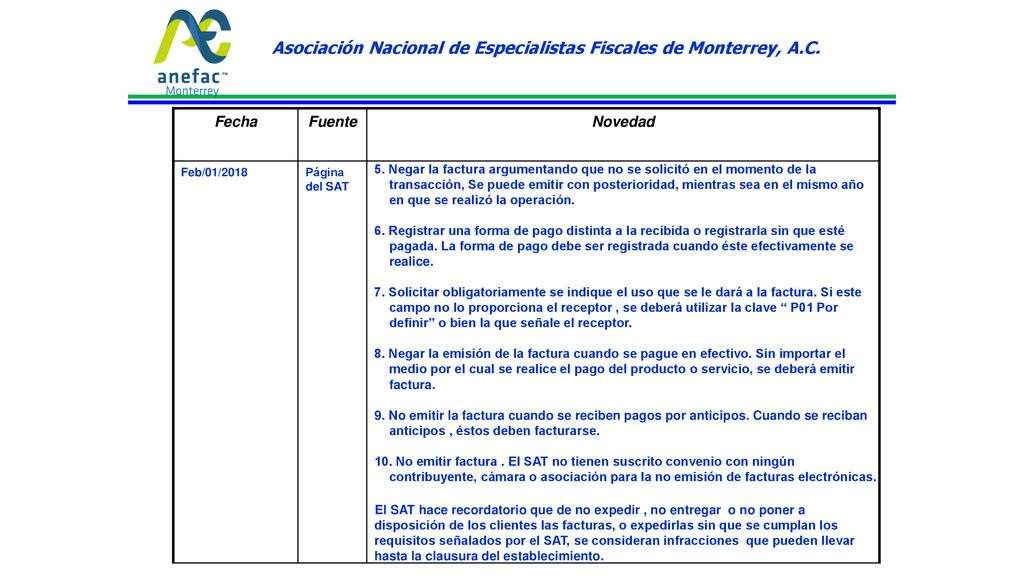 Asociación Nacional de Especialistas Fiscales de Monterrey, A.C.