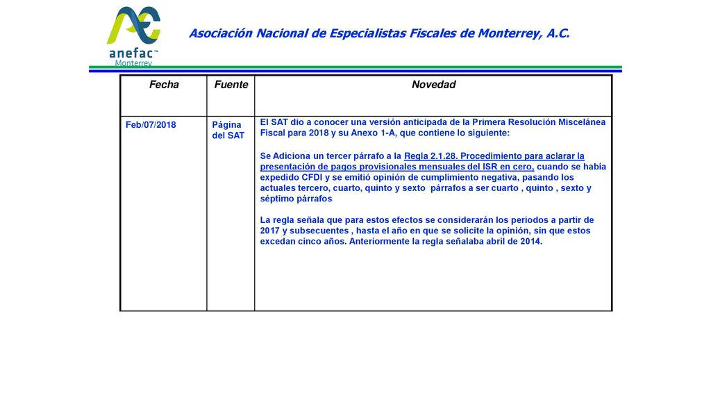 Asociación Nacional de Especialistas Fiscales de Monterrey, A.C.