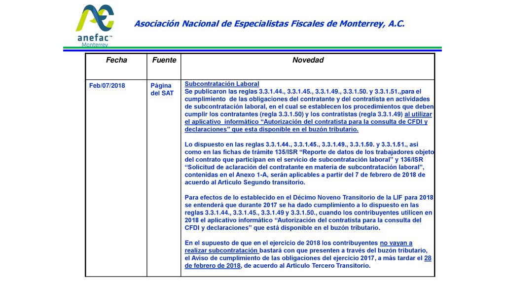 Asociación Nacional de Especialistas Fiscales de Monterrey, A.C.