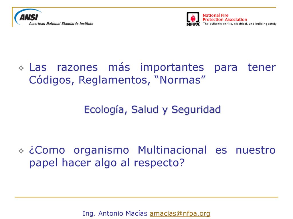 Las razones más importantes para tener Códigos, Reglamentos, Normas