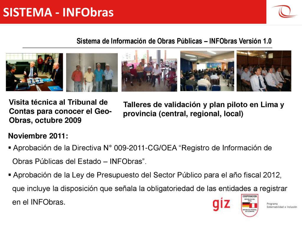 SISTEMA - INFObras Sistema de Información de Obras Públicas – INFObras Versión 1.0.