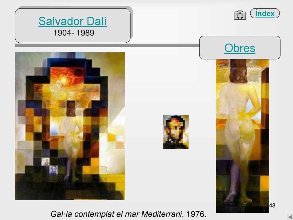 Salvador Dalí Obres Gal·la contemplat el mar Mediterrani, 1976.