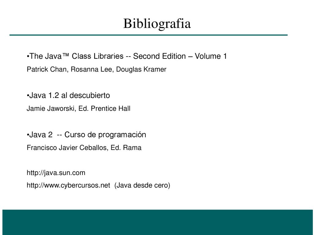 Bibliografia The Java™ Class Libraries -- Second Edition – Volume 1