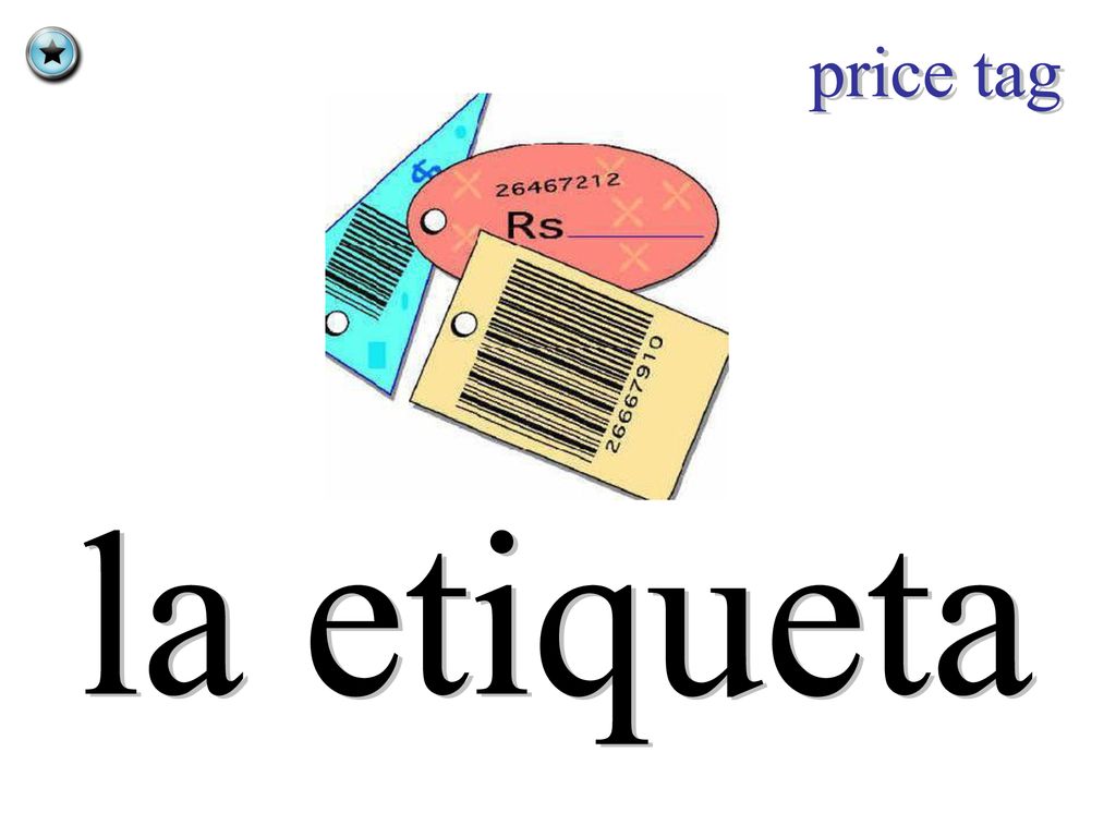 price tag la etiqueta