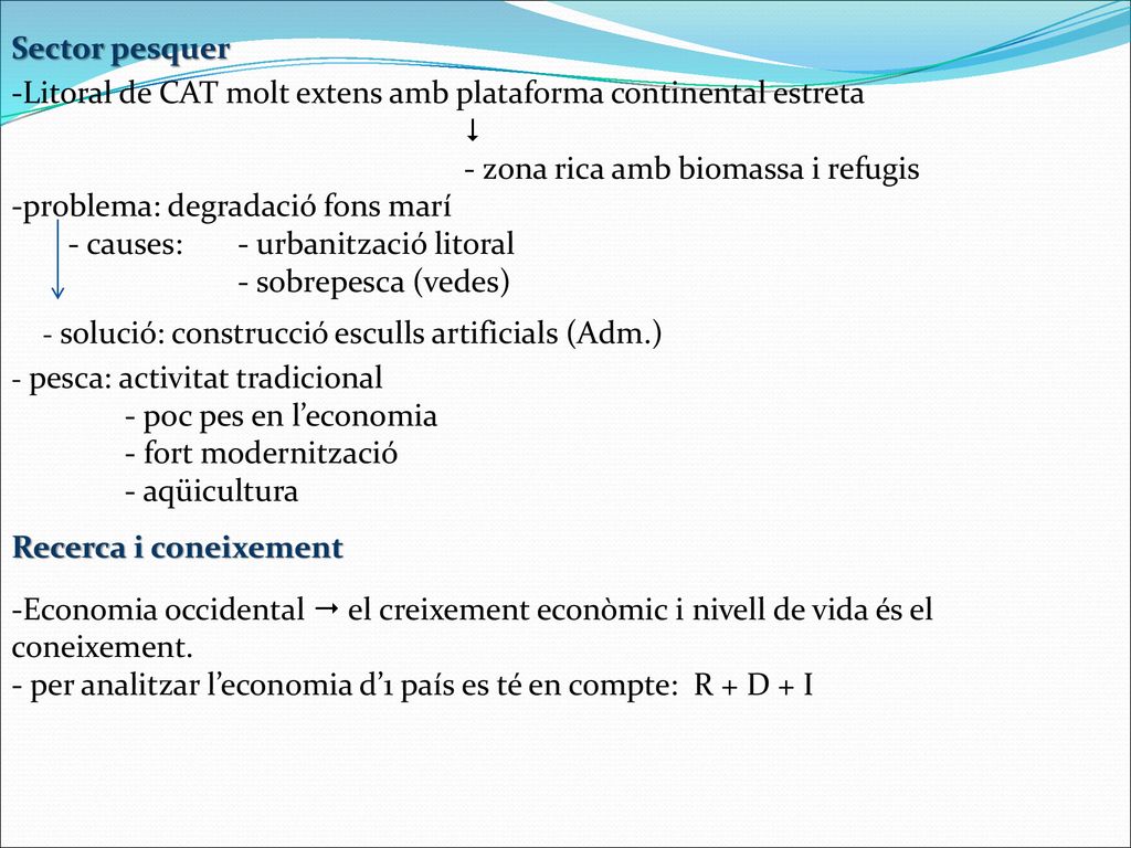Litoral de CAT molt extens amb plataforma continental estreta 