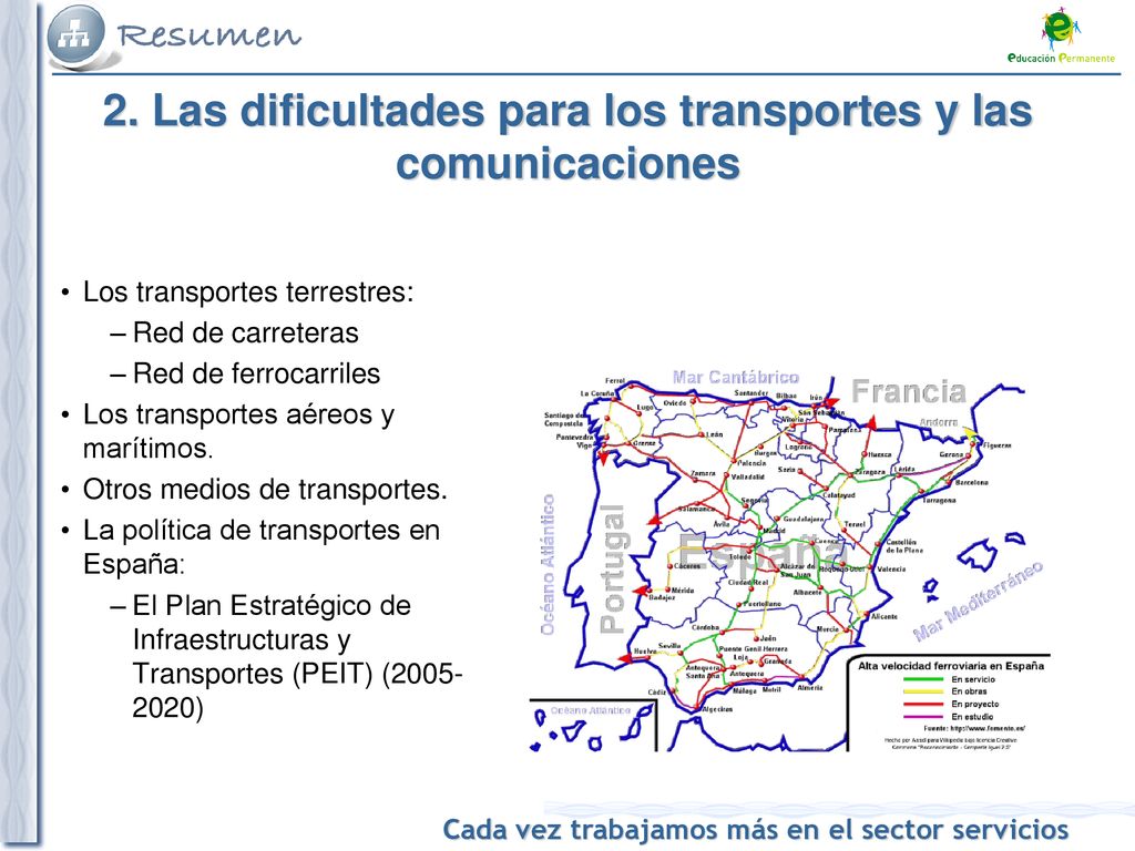 2. Las dificultades para los transportes y las comunicaciones