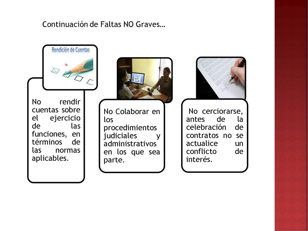 No rendir cuentas sobre el ejercicio de las funciones, en términos de las normas aplicables.