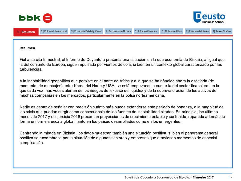 2 | Entorno Internacional 3 | Economía Estatal y Vasca