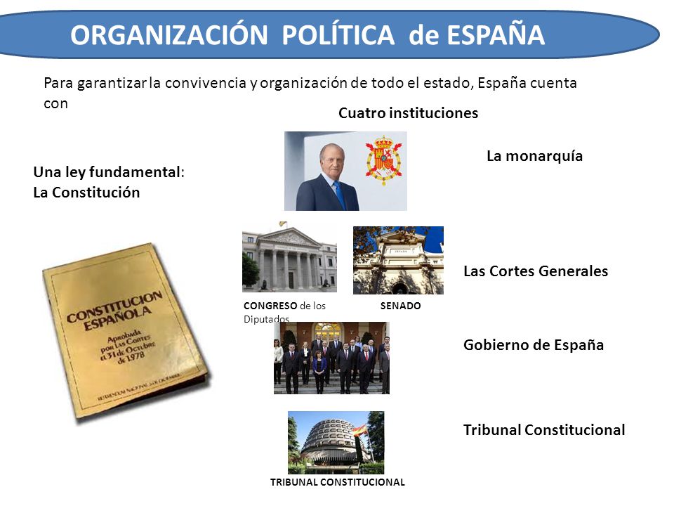 ORGANIZACIÓN POLÍTICA de ESPAÑA