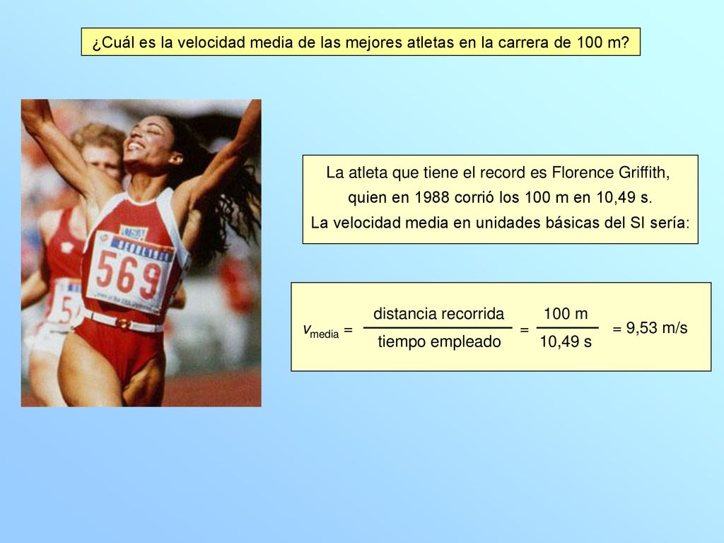 La atleta que tiene el record es Florence Griffith,