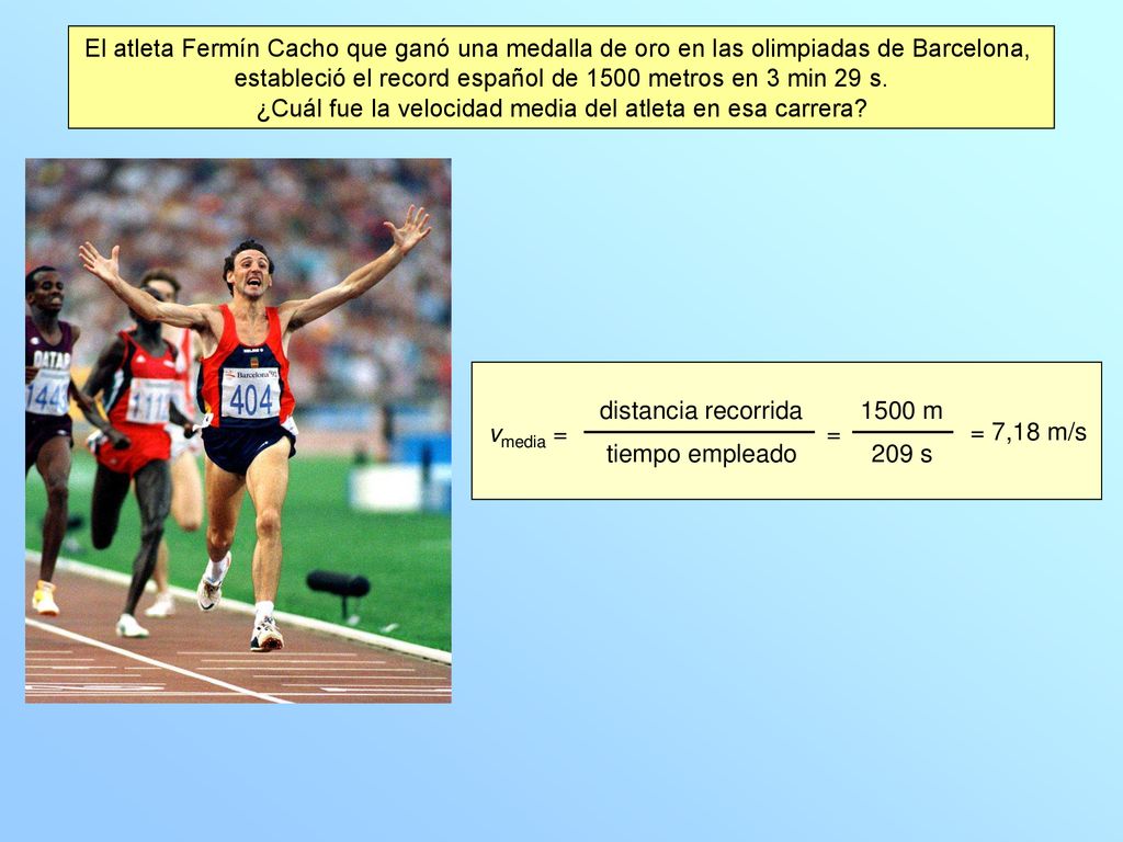 estableció el record español de 1500 metros en 3 min 29 s.