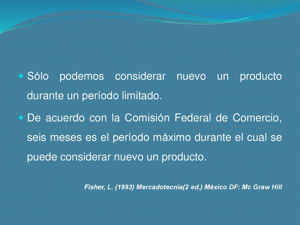 Sólo podemos considerar nuevo un producto durante un período limitado.