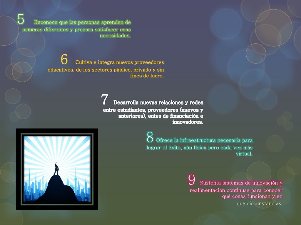 5 Reconoce que las personas aprenden de maneras diferentes y procura satisfacer esas necesidades.